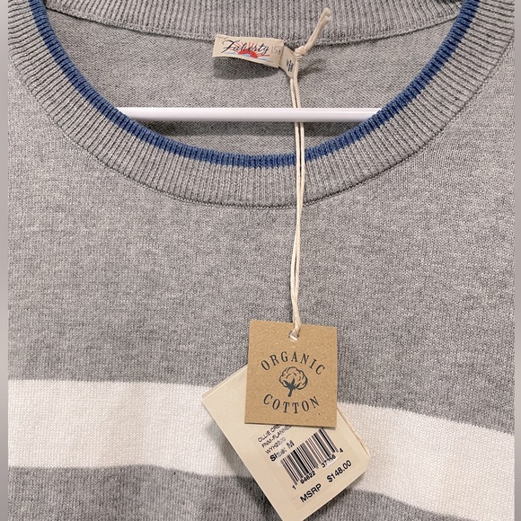 NWT Faherty
Ollie Stripe Print Crew Neck Cashmere Blend Sweater - Picture 8 of 8